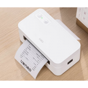 得力(deli)80mm热敏标签一联快递单专用电子面单 便捷高速快递仓储物流外卖条码不干胶商用打印机GE435