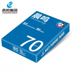 晨鸣多功能复印纸70G B5 500张/包 8包/箱（单位：包）
